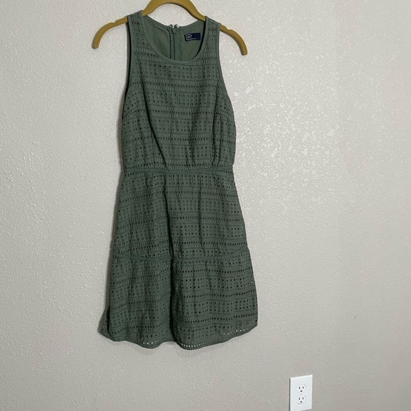 Gap Olive Green Eyelet Dress 0 - Picture 5 of 6